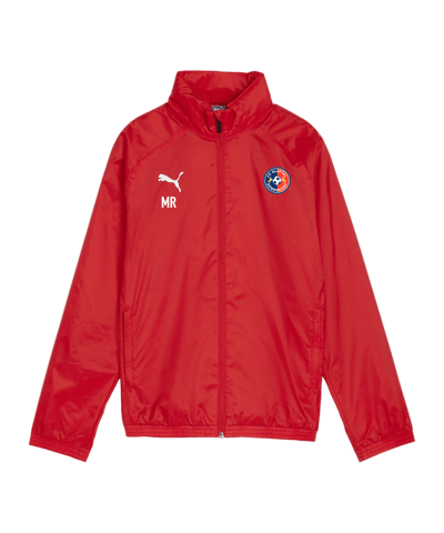 PUMA teamGOAL Allwetterjacke Kids Rot Weiss F01