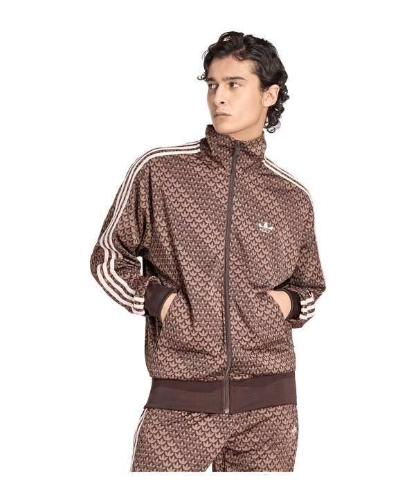 adidas Originals Firebird Loose Monogram Jacke Braun - braun