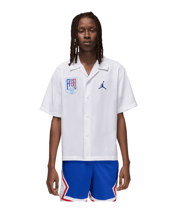 Jordan Sport x Fédération Française de Basketball Warm-Up T-Shirt Weiss F100