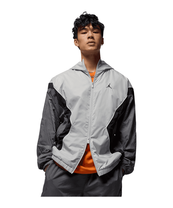 Jordan Brooklyn Draft Trainingsjacke Grau F077 - grau