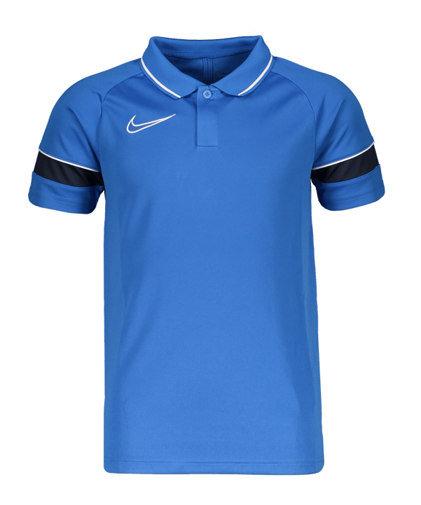 Nike Academy 21 Poloshirt Kids Blau Weiss F463 - blau