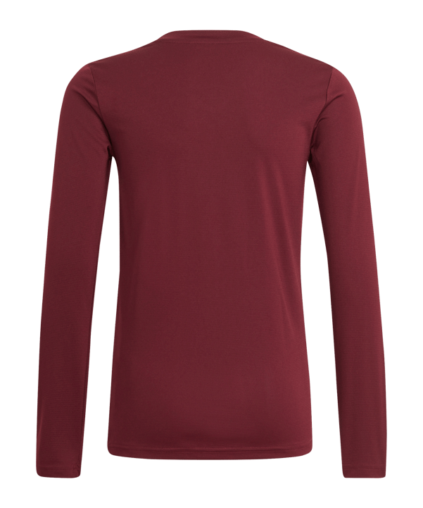 adidas Team Base Top langarm Kids Dunkelrot - rot