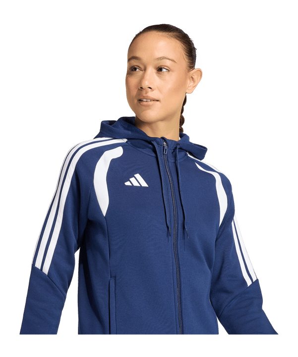 adidas Tiro 26 League Kapuzenjacke Damen Dunkelblau - weiss