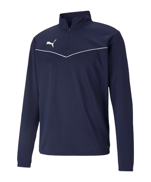 PUMA teamRISE HalfZip Sweatshirt Blau Weiss F06 - blau