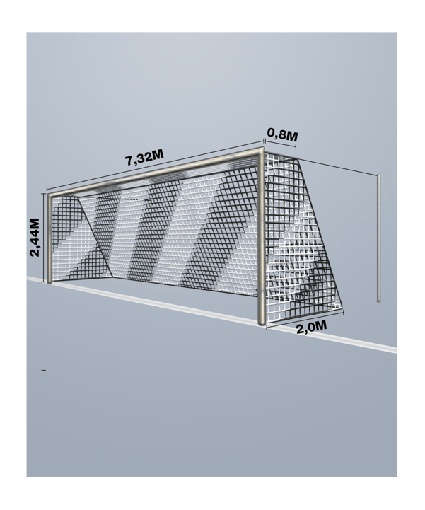 Cawila Tornetz 7,50x2,50m | Tiefe 0,8x2,0m - weiss