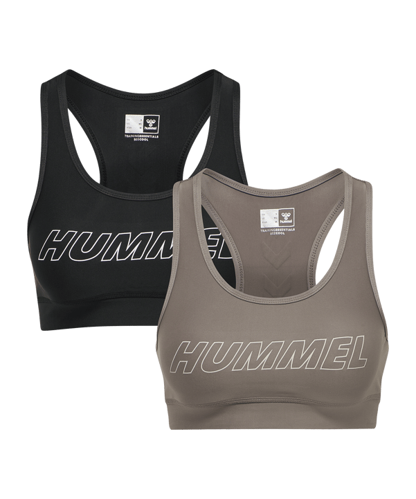 Hummel hmlTE Tola Sport-BH 2er Pack Damen F2138 - schwarz
