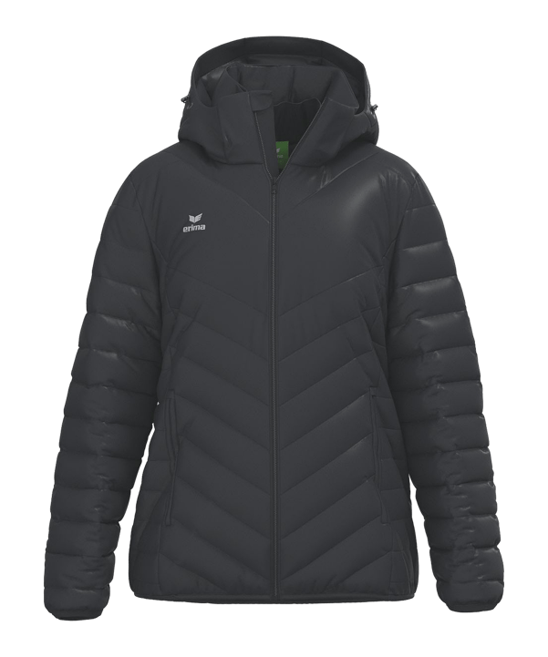 Erima CMPT Puffer Jacke Damen Schwarz - schwarz