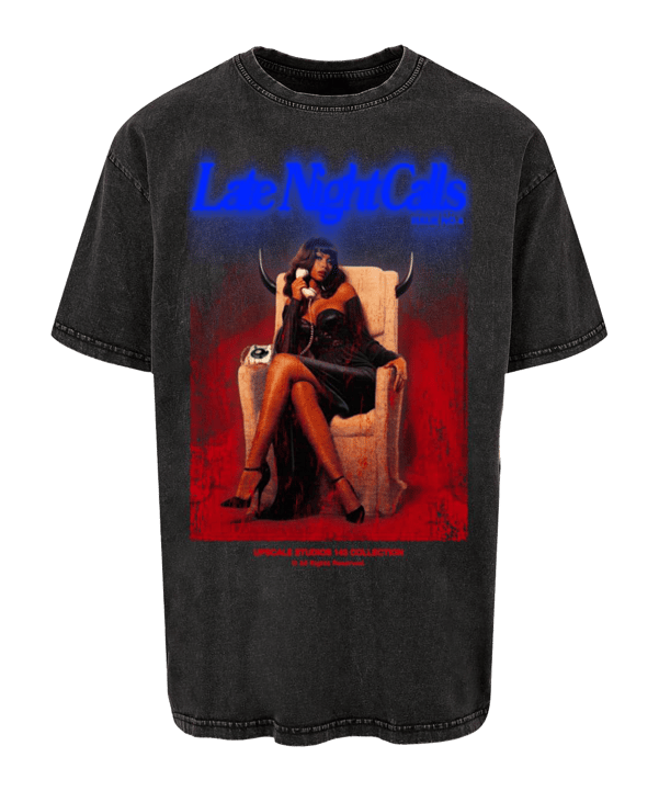 Mister Tee Late Night Calls Acid Heavy Oversize - schwarz