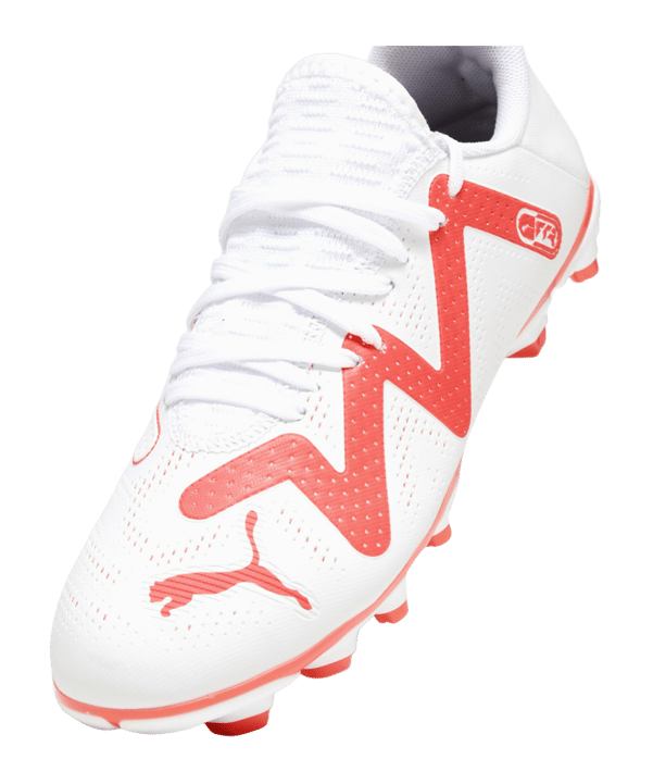 PUMA FUTURE Play FG/AG Breakthrough Jr Kids Weiss Rot Schwarz F01 - weiss