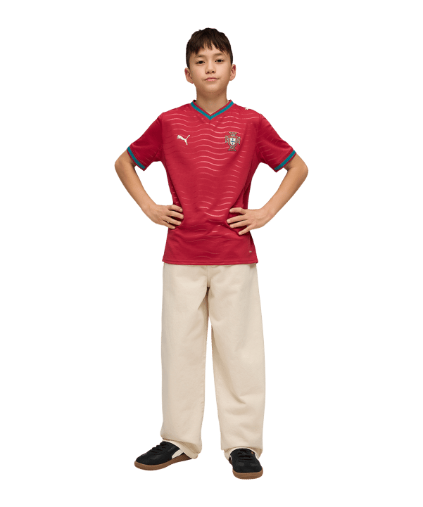 PUMA FPF Portugal Replica Trikot Home WM 2026 Kids Rot F01 - rot