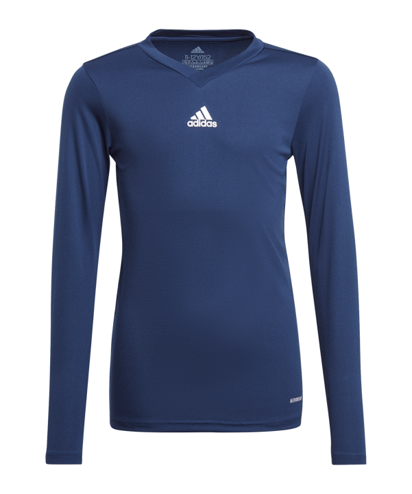 adidas Team Base Top langarm Kids Blau - blau