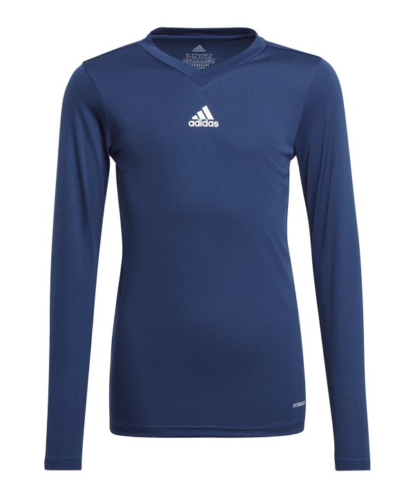adidas Team Base Top langarm Kids Blau - blau