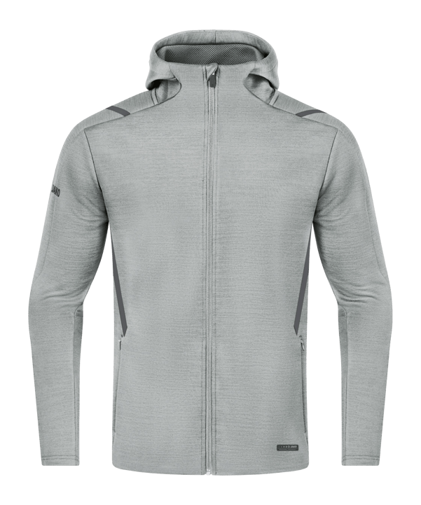 JAKO Challenge Freizeit Kapuzenjacke Grau F521 - grau