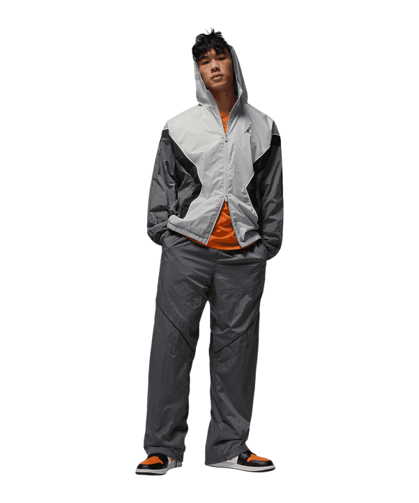 Jordan Brooklyn Draft Trainingsjacke Grau F077 - grau
