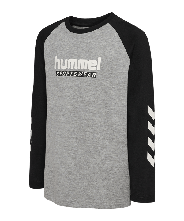 Hummel Logo L/S T-Shirt Kids Grau F2006 - grau