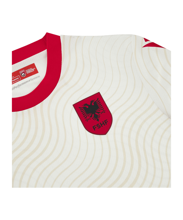 Macron FSHF Albanien Authentic Trikot Away WM 2026 Weiß - weiss