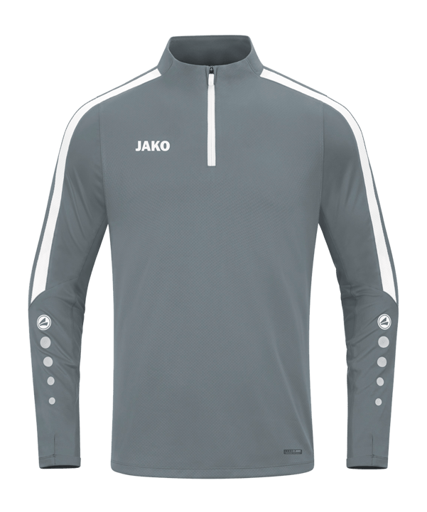 JAKO Power Sweatshirt Grau Weiss F840 - grau