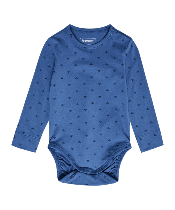 Hummel Mini Bee Aop Body L/S Anzug Kids Blau F7379 - blau