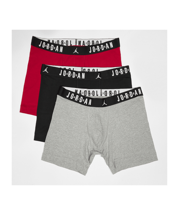Jordan Jhm Flight Cotton Core 3Pk Boxershort Rot Fh24 - rot