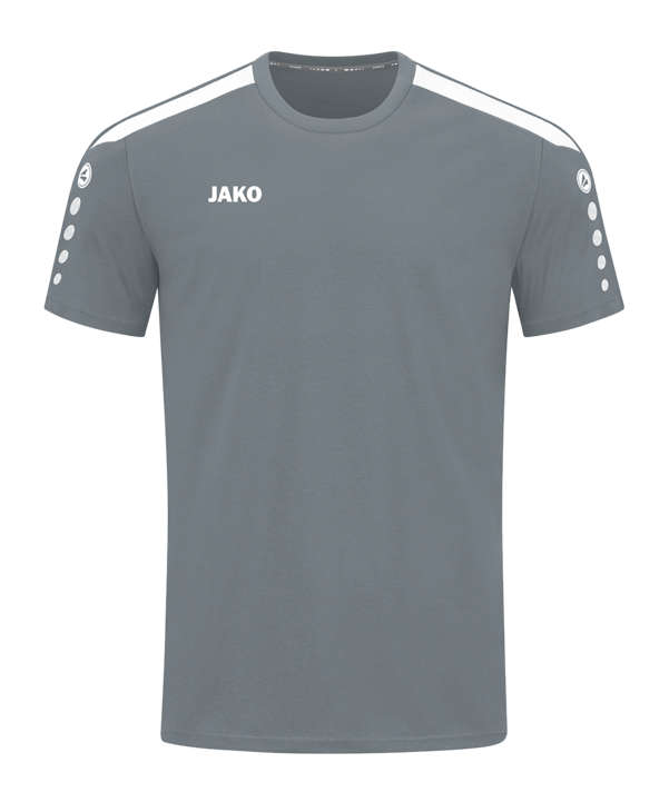 JAKO Power T-Shirt Grau Weiss F840 - grau