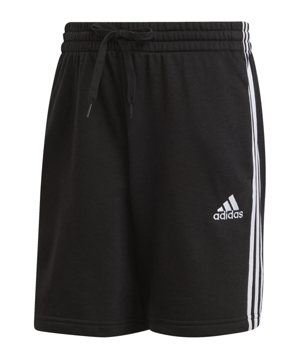 adidas Essentials 3 Stripes Short Schwarz Weiss - schwarz