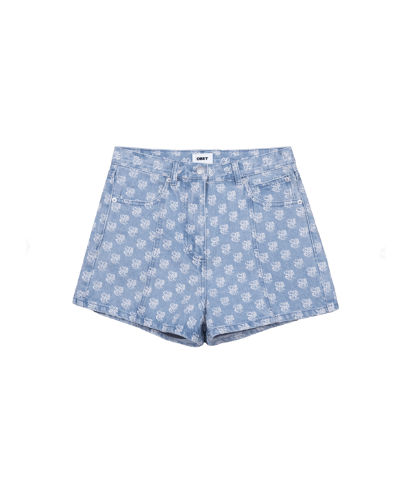 Obey Clash denim Short Damen Blau - blau