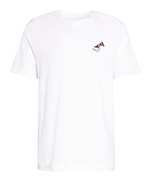adidas Coffee Cafe Cheesecake T-Shirt Weiß White - weiss