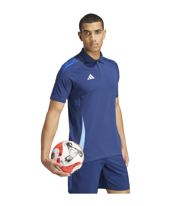 adidas Tiro 24 Competition Poloshirt Blau - blau
