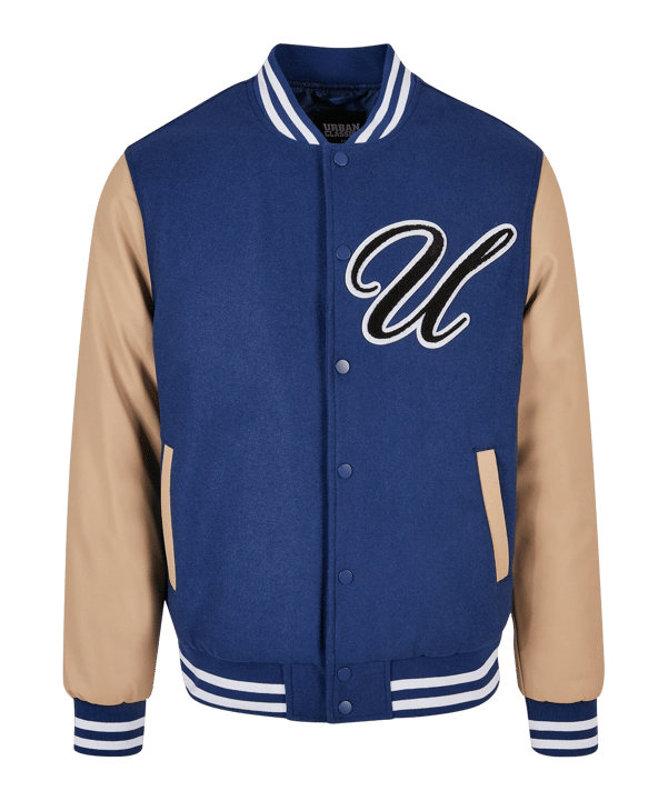Urban Classic Big U College Jacke Blau - blau