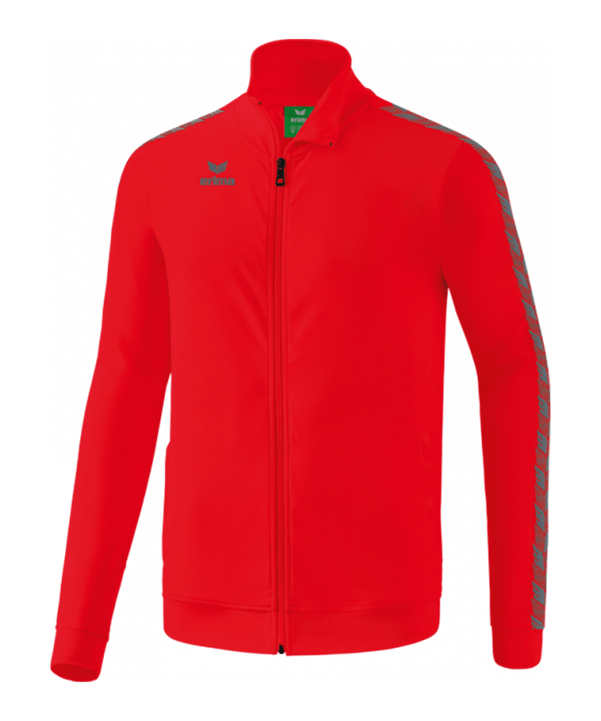 Erima Essential Team Tracktop Jacke Kids Rot Grau - rot