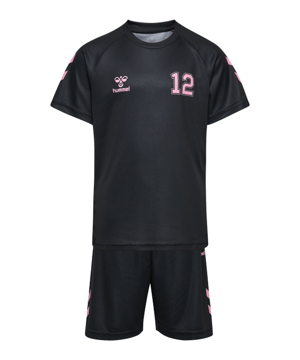 hummel Shimmer Trikot Set Kids Schwarz F2374 - schwarz