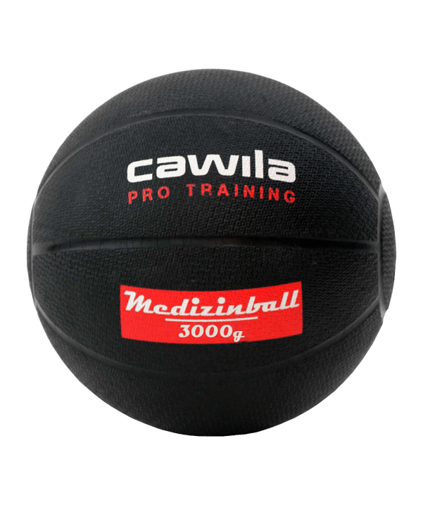 Cawila Medizinball PRO Training 3,0 Kg Schwarz - schwarz