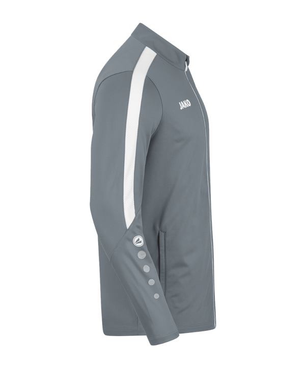 JAKO Power Polyesterjacke Kids Grau Weiss F840 - grau