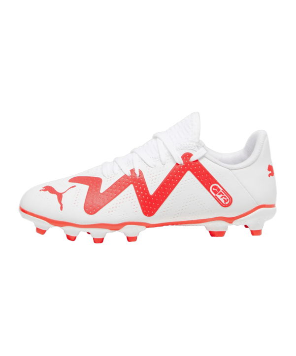 PUMA FUTURE Play FG/AG Breakthrough Jr Kids Weiss Rot Schwarz F01 - weiss