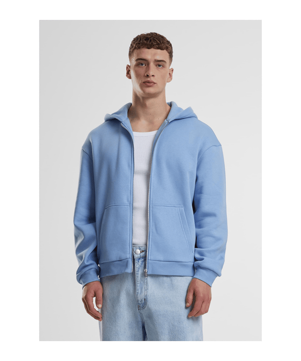 Urban Classic Fluffy Kapuzenjacke Blau - blau