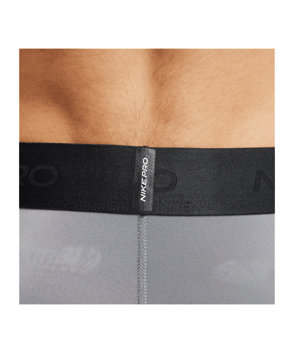 Nike Pro Training Tight Grau Schwarz F084 - grau