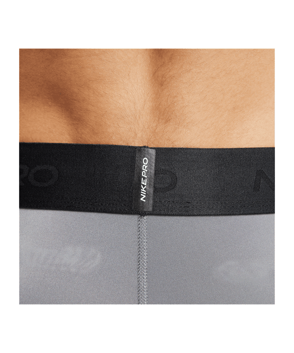 Nike Pro Training Tight Grau Schwarz F084 - grau