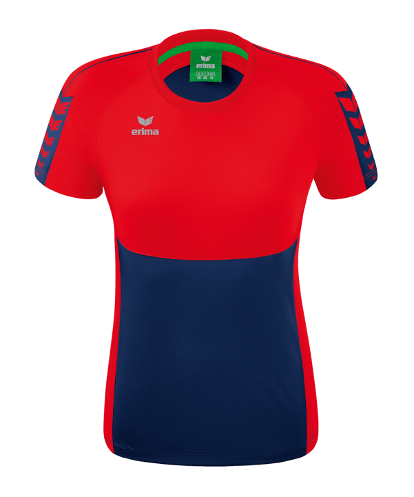 Erima Six Wings T-Shirt Damen Dunkelblau Rot - blau