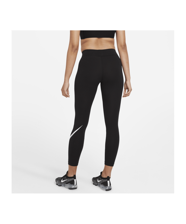 Nike Essentials Swoosh Leggings Damen Schwarz F010 - schwarz