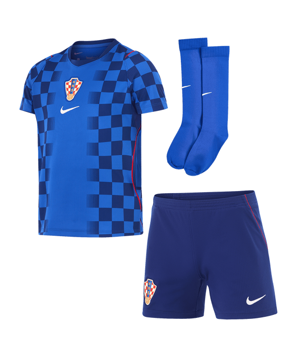 Nike HNS Kroatien Minikit Away WC 2026 Kids Blau F444 - blau