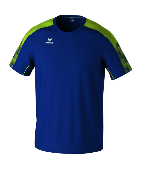 Erima Evo Star T-Shirt Blau Gelb - blau