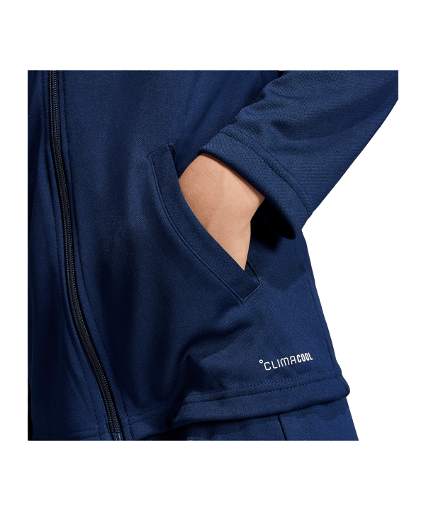 adidas Entrada 26 Trainingsjacke Kids Dunkelblau - weiss