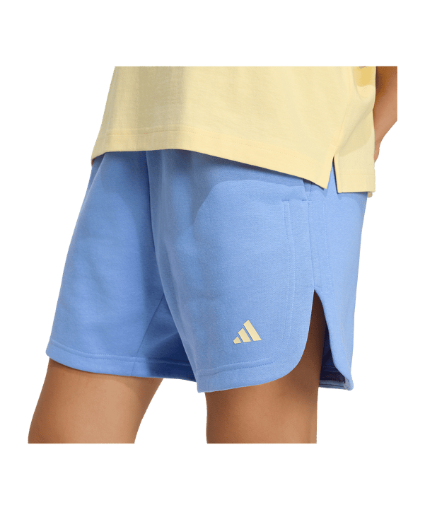 adidas 3 Stripes Studio Short Damen Blau - blau