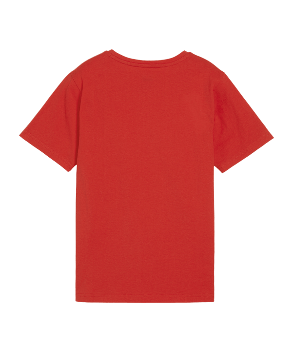 PUMA teamRISE Logo Trainingshirt Kids Rot F01 - rot