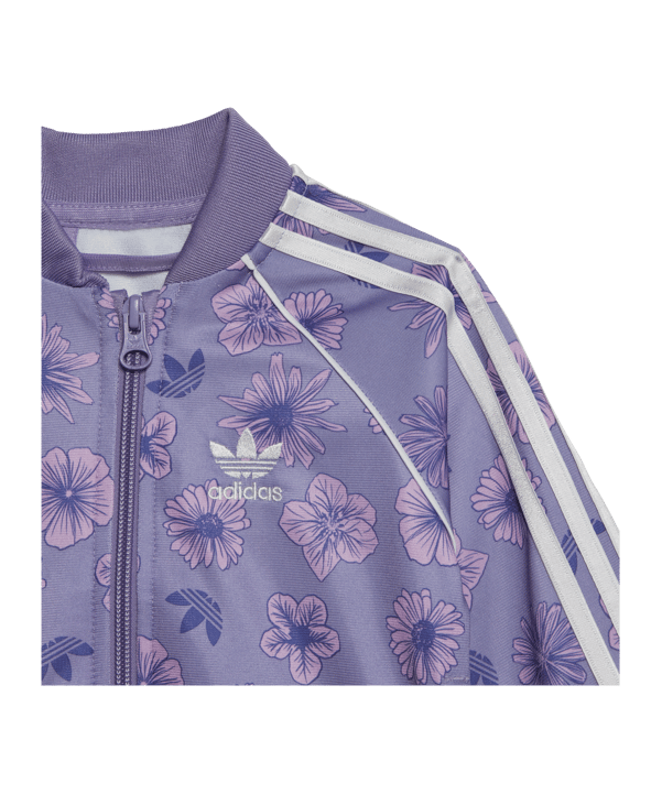 adidas Originals Floral Sweat Suit Set Purple - lila