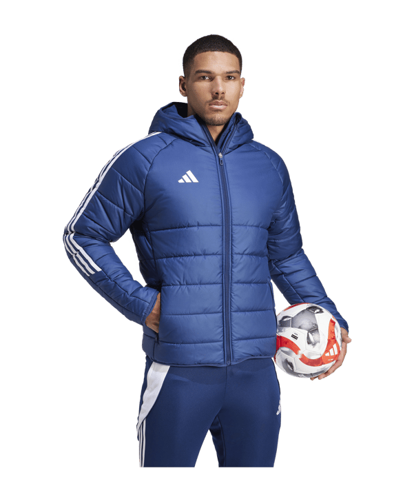 adidas Tiro 24 Winterjacke Blau Weiss - blau