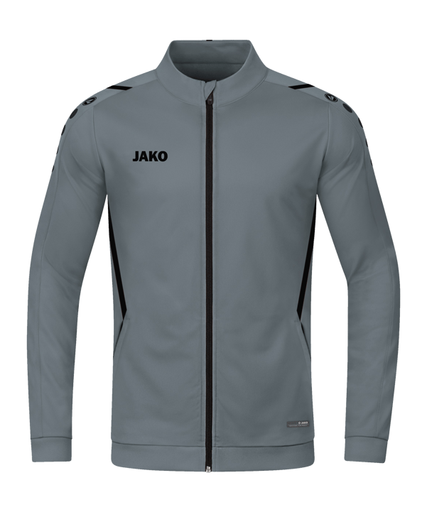 JAKO Challenge Polyesterjacke Grau Schwarz F841 - grau
