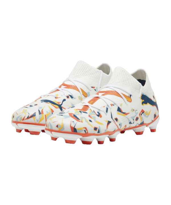 PUMA FUTURE 7 Match Creativity FG/AG Jr Kids Weiss Grün F01 - weiss
