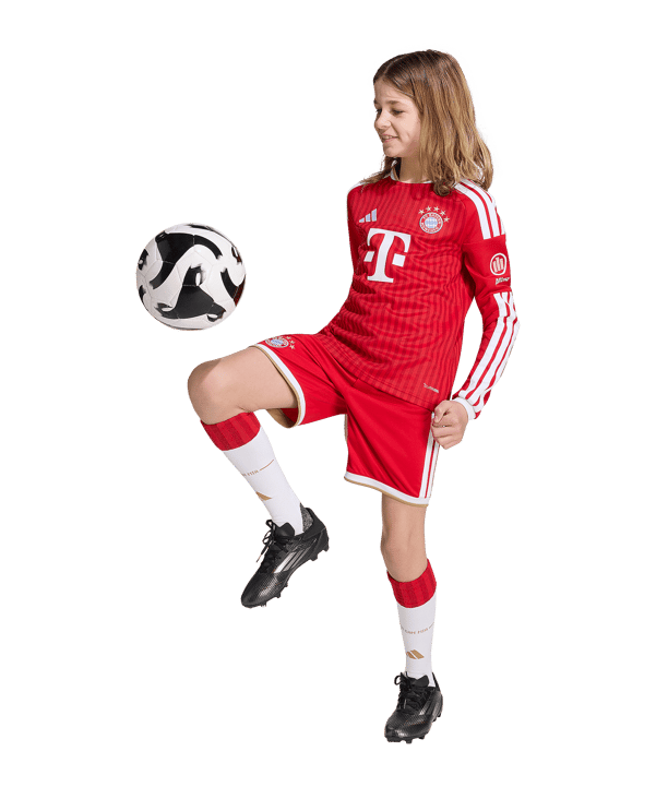 adidas FC Bayern München Trikot Langarm Home 2026/2027 Kids Rot - rot