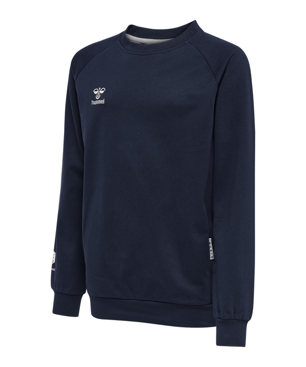 Hummel Move Grid Cotton Sweatshirt Kids Blau F7026 - blau